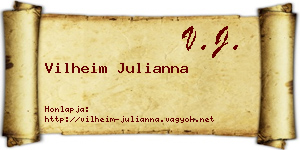 Vilheim Julianna névjegykártya